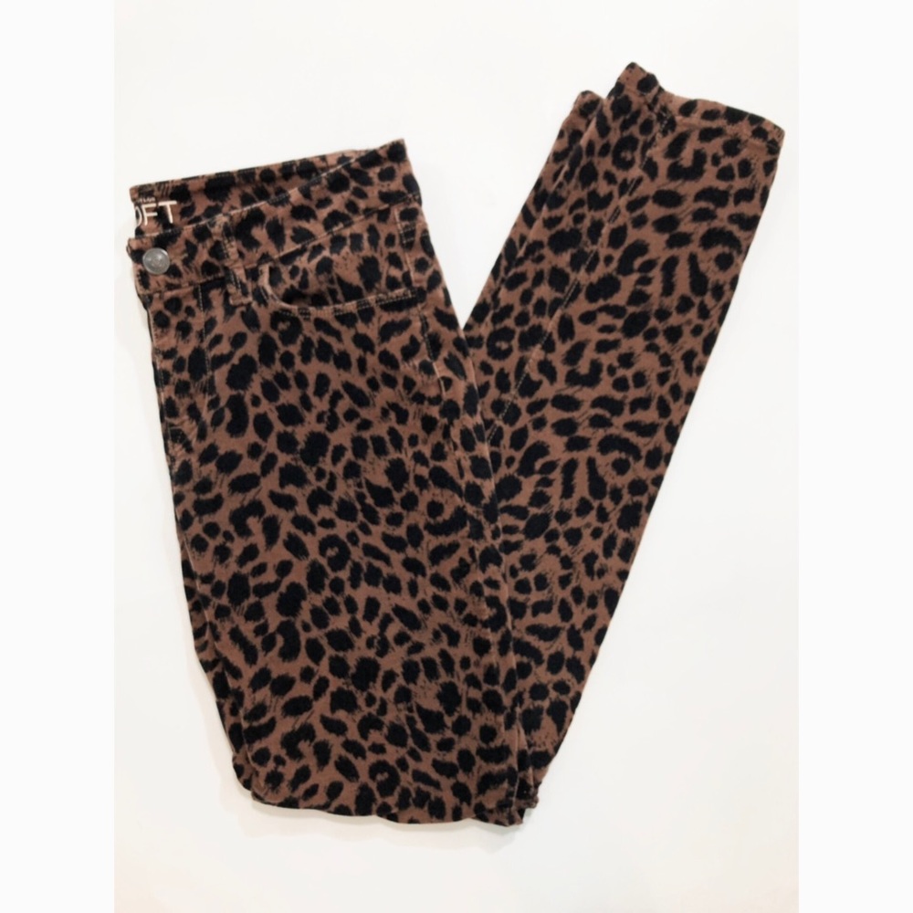 Loft Super Skinny leopard print pants